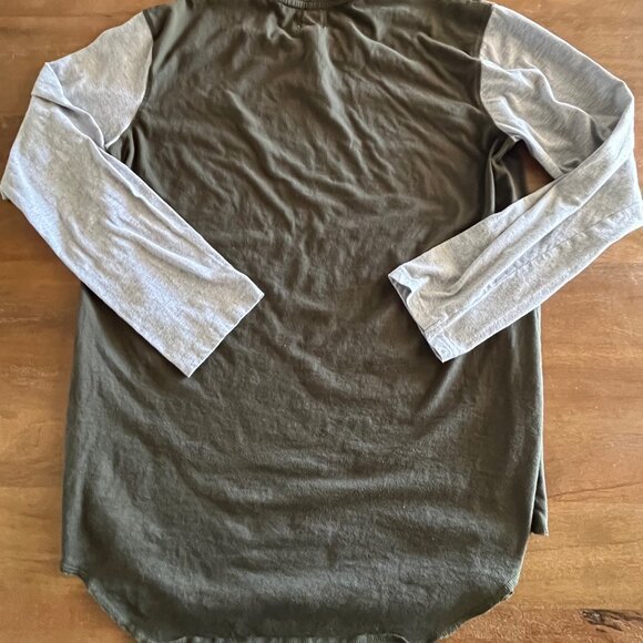 DC Shoes -‎ Long Sleeve Henley 2-Button Shirt - Green & Gray - Size XL X-Large - Picture 6 of 9